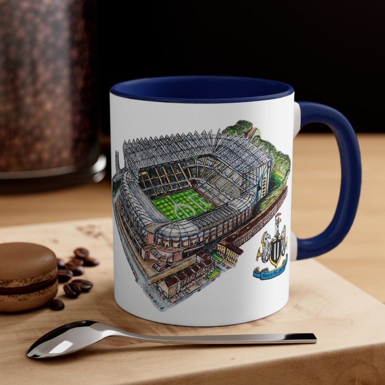 Newcastle FC Coffee Mug | St James Park Stadium Art, Football Fan Gift image 5