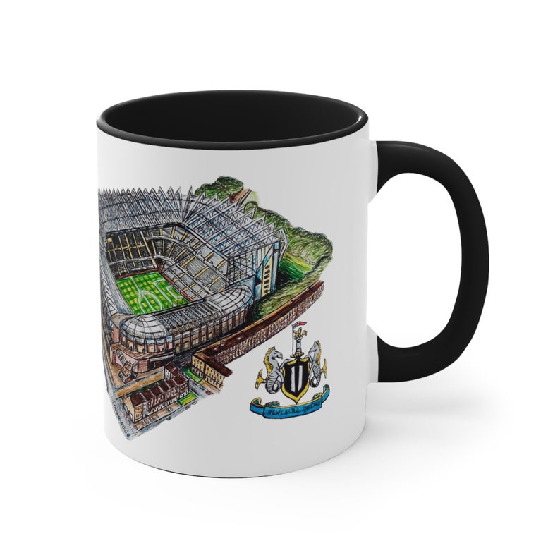 Newcastle FC Coffee Mug | St James Park Stadium Art, Football Fan Gift image 4