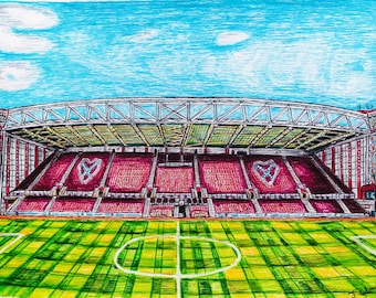 Heart FC, lámina decorativa de fútbol – Decoración para el hogar en Escocia (Descarga digital)