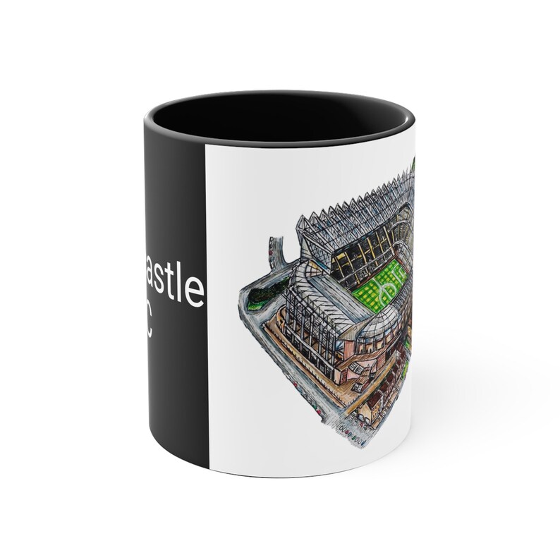 Newcastle FC Coffee Mug | St James Park Stadium Art, Football Fan Gift image 2