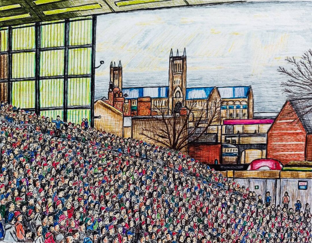 Lincoln FC Art, Football Stadium Print- Sincil Bank Wall Décor - Etsy UK