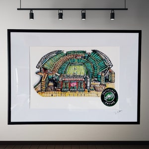 Stampa artistica giclée dello stadio dei Philadelphia Eagles: arredamento per la casa NFL