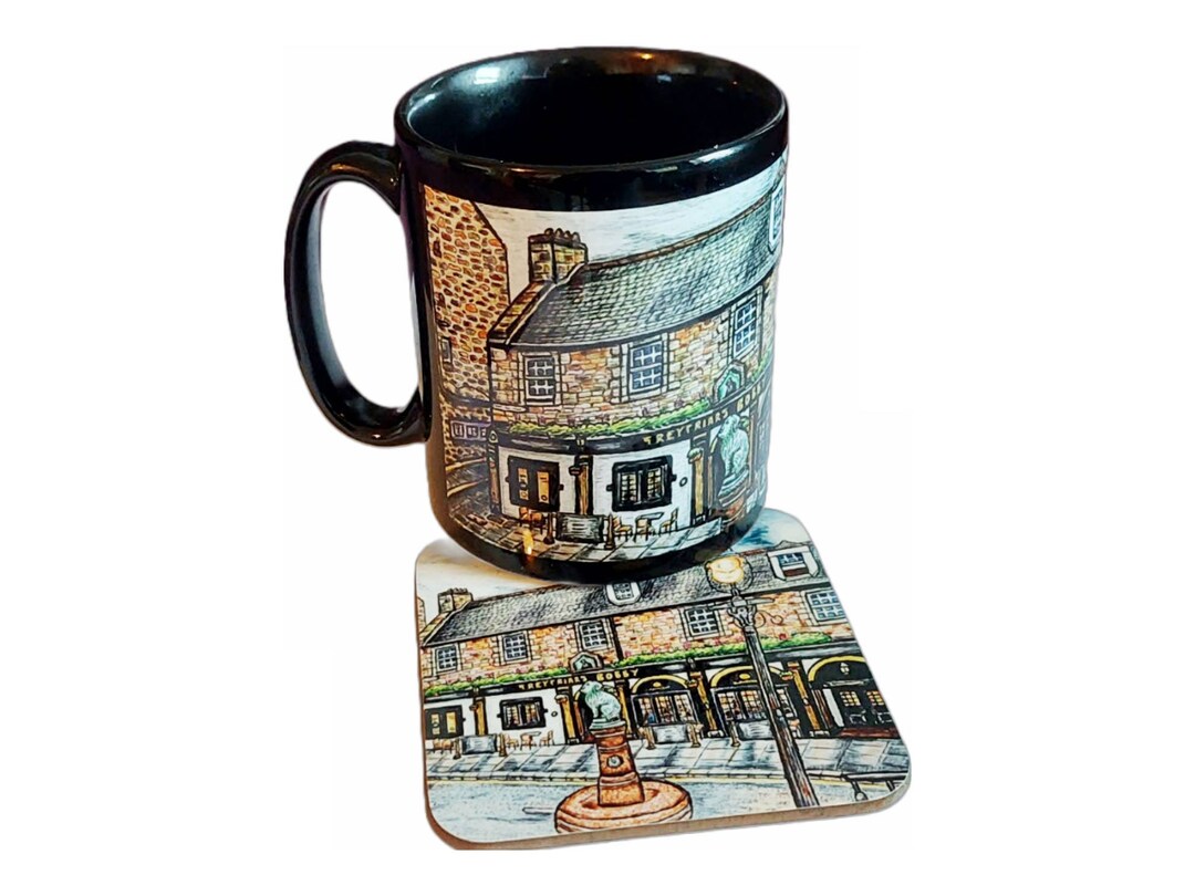 Edinburgh Ceramic Art Mug and Matching Coaster Etsy