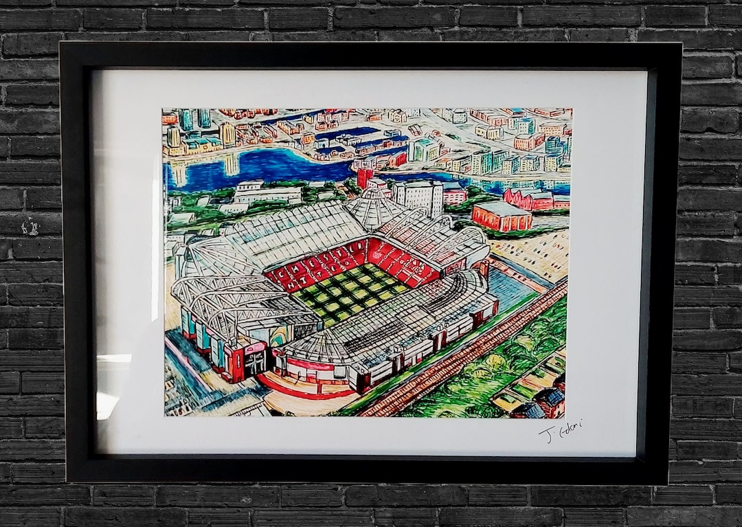 Manchester United, Old Trafford Stadium, Framed Giclee Styled Print