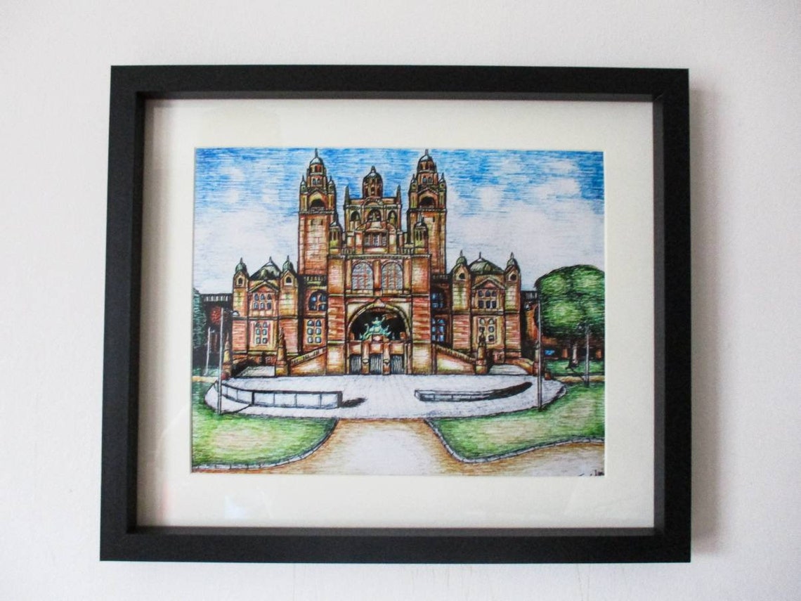 Framed Glasgow Print Kelvingrove Art Galleries Etsy
