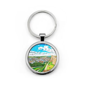 Edinburgh art, Arthurs Seat Keyring accessory image 1