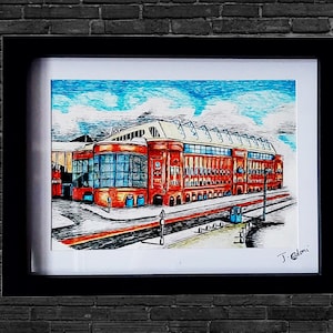 Ibrox, Rangers FC Framed/ Unframed Football Giclee Art print- birthday gift, home decor, wall interior, stadium, house