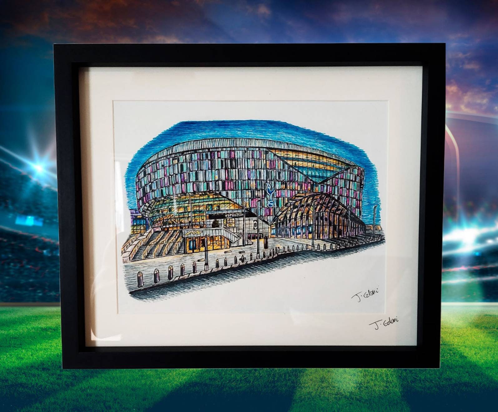 トッテナム FC アート、ホットスパー スタジアム ジクレー プリント