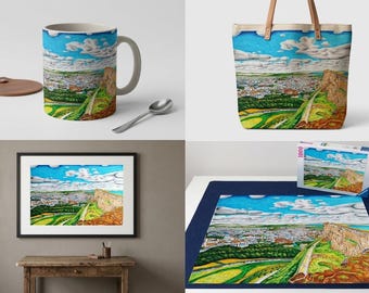 Arte de Arthurs Seat, Edimburgo – Decoración del hogar con paisajes urbanos de Escocia (Descarga digital)
