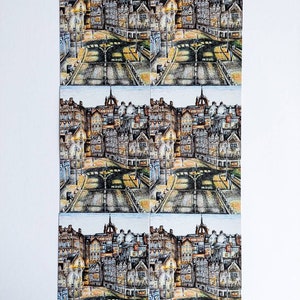 Lot de 6 cartes postales sur la vieille ville d'Édimbourg