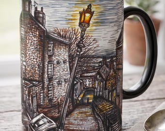 Taza de café con diseño de Lincoln, 325 ml (Arte británico, regalo de cumpleaños, decoración del hogar)