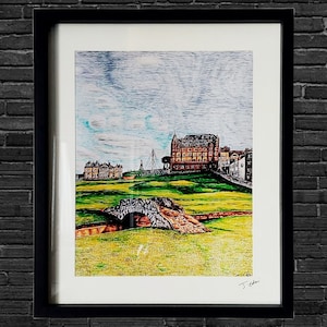 St Andrews Golf Course Print: Swilican Bridge, Scotland Artwork