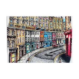 Carte postale d'Édimbourg - Victoria Street, lot de 6