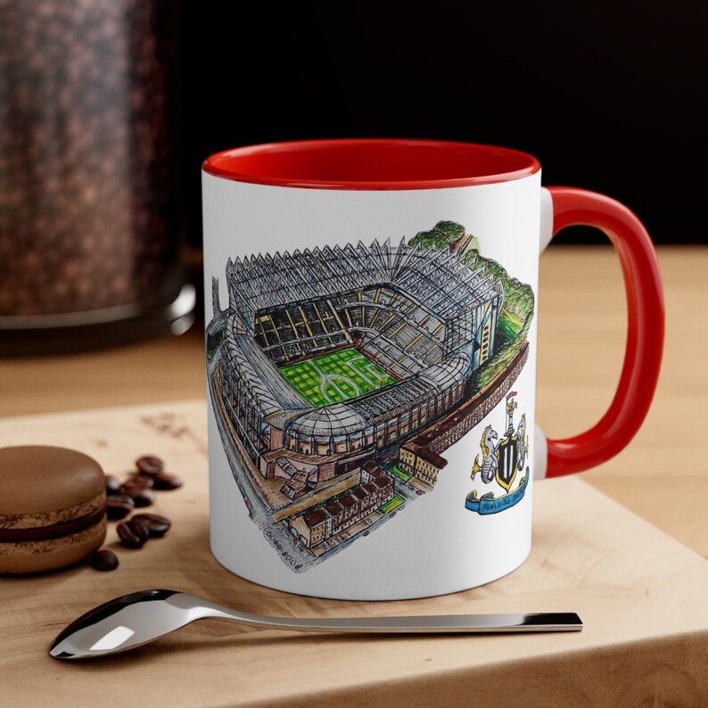 Newcastle FC Coffee Mug | St James Park Stadium Art, Football Fan Gift image 10