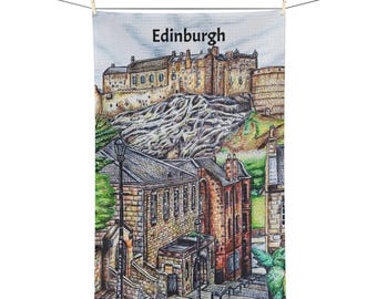 Paño de cocina de Edimburgo, Escocia, recuerdo escocés para decorar la cocina