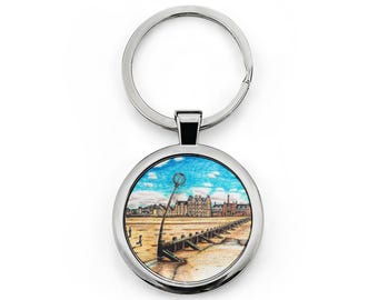 Playa de Portobello, arte de Edimburgo, accesorio de llavero