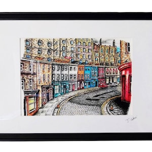 Impressão de arte de rua em Edimburgo Victoria: decoração de casa escocesa