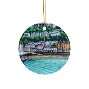 Cerâmica Escócia, arte de ornamento Oban - presente de Natal, presente de aniversário, decoração, festivo, impressão, decoração para casa