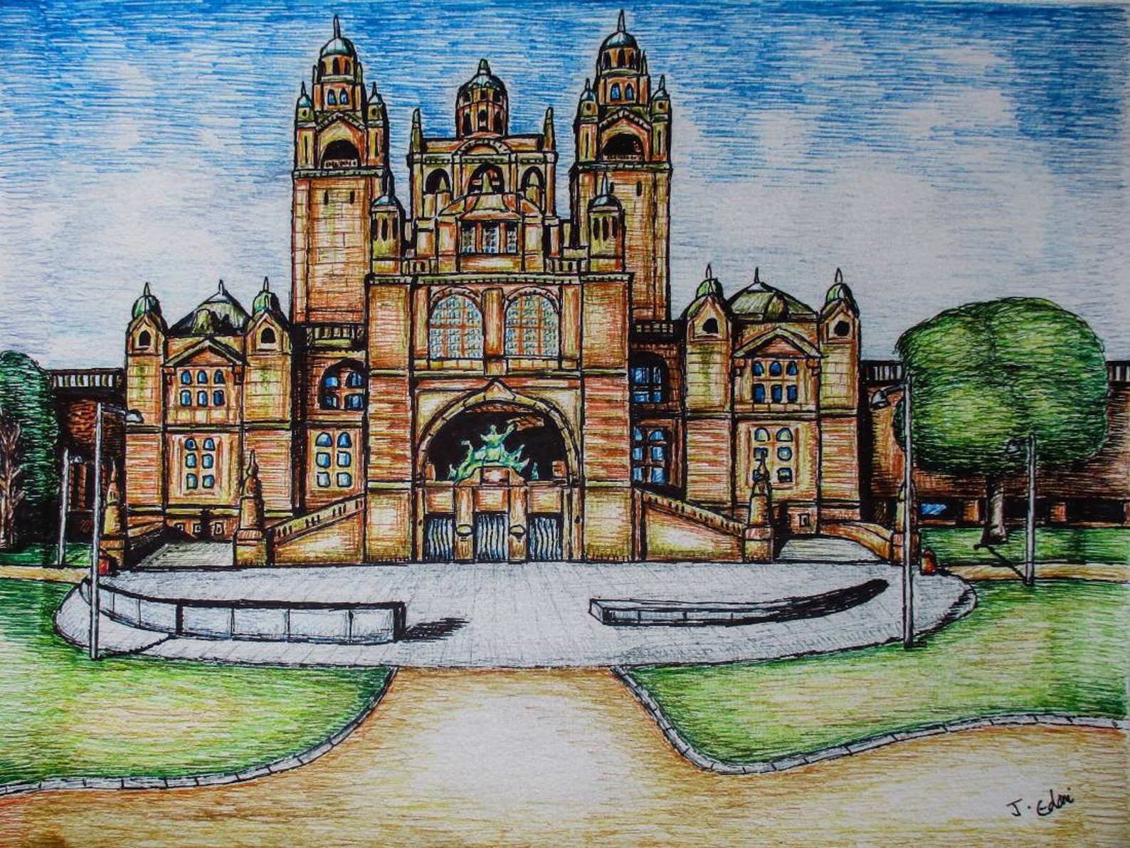 Framed Glasgow Print Kelvingrove Art Galleries Etsy