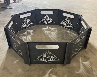 Collapsible Octagon Fire Ring