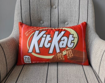 Kit Kat Chocolate Pillow,Ornament Toys,Cute Soft Stuffed Fabric,Funny Novelty Food Pillow,For Cars,Chocolate Lovers,Kids Gift Decor