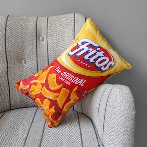 Almohada de totopos de maíz Fritos, juguetes de adorno, tela suave y adorable, almohada de comida divertida y novedosa, para autos, amantes de las galletas, regalo decorativo para niños