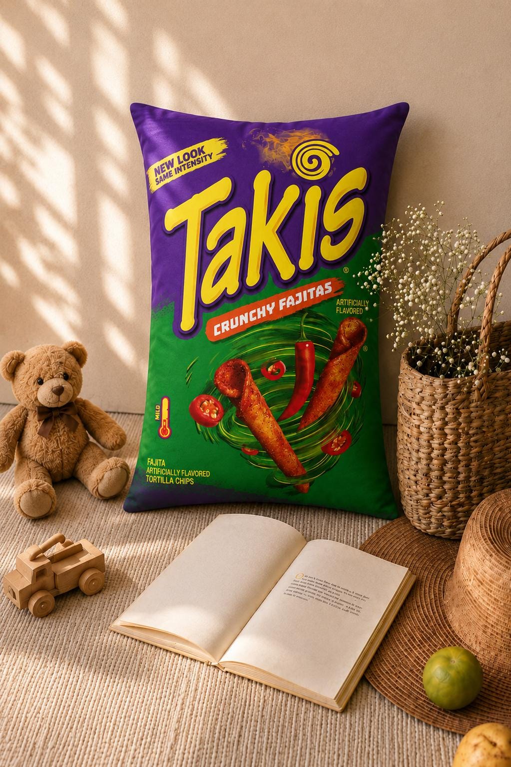 Oreiller Takis Chips 20 x 30 cm : insert inclus, décoration