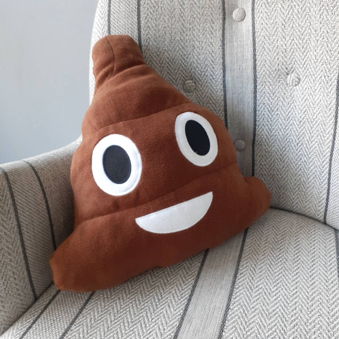 Poop Emoji Plush Pillowfunny Smiling Poo Gifthead Rest Etsy