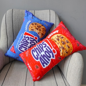 Chips Ahoy Cookie Pillow,Ornament Toys Pillow,Cute Soft Stuffed Fabric,Novelty Food Pillow,Funny pillow,Cookie Lovers,Decor pillow for sofa