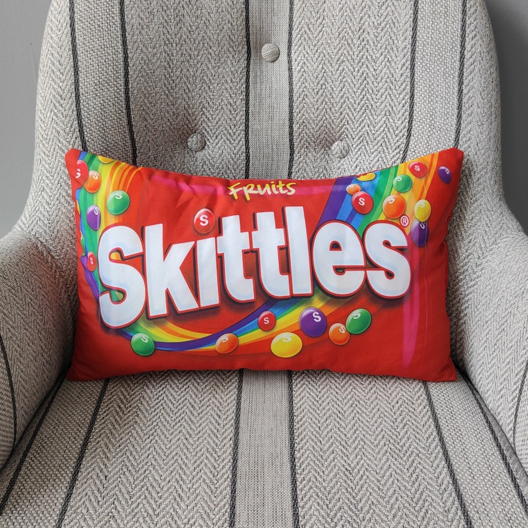 Skittles Fruits Candy Pillow,ornament Toys,cute Soft Stuffed Fabric ...