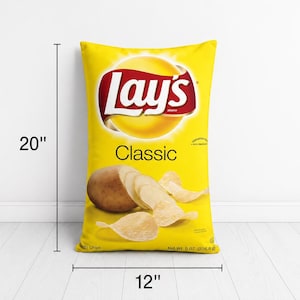 Poduszka Lays Chips 20"x12" – wkładka w zestawie, zabawna dekoracja domu