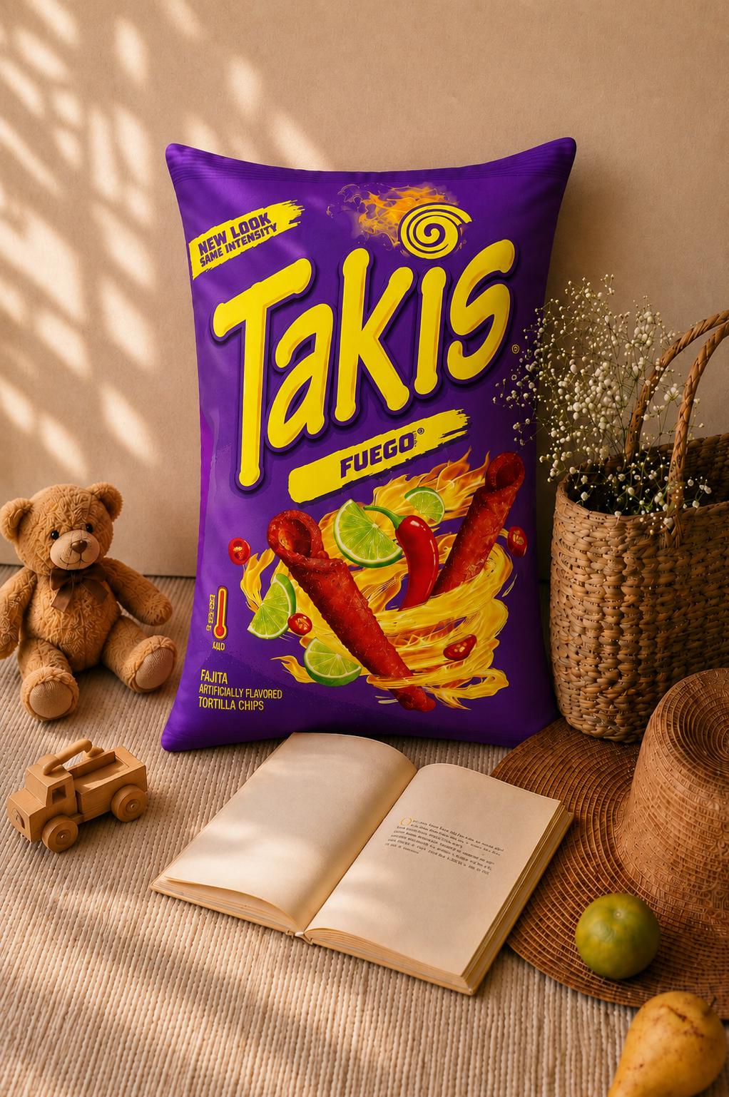 Oreiller Takis Chips 20 x 30 cm : insert inclus, décoration