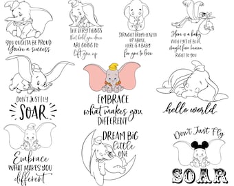 dumbo shirt svg don t just fly soar dumbo movie svg etsy