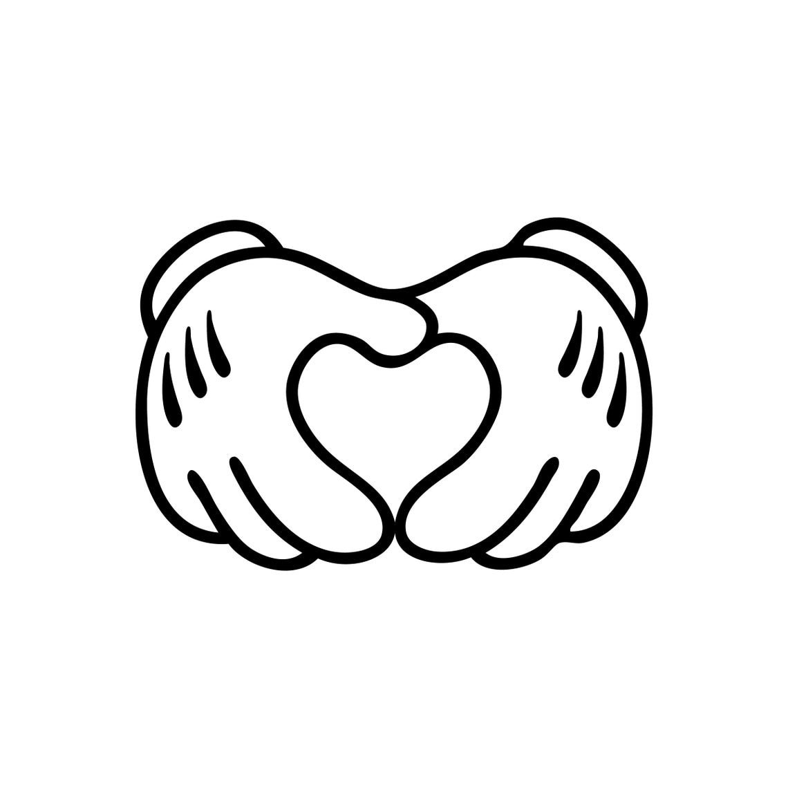 Mickey Mouse Gloves SVG