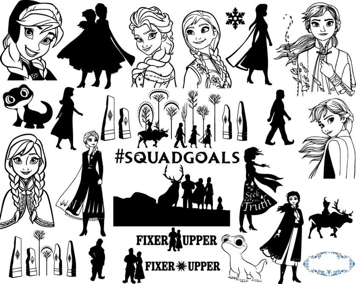 Download Frozen Bundle SVG Frozen svg Princess Elsa Princess Ana | Etsy