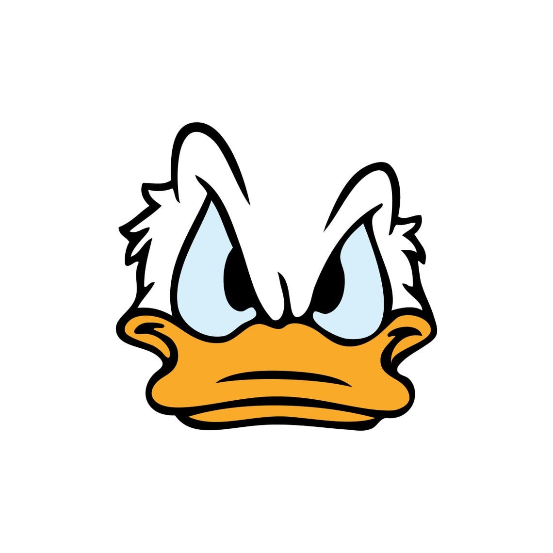 Donald Duck Disney Face Head Angry Pissed off Annoyed Disney Etsy