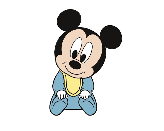 Mickey Mouse Disney Baby Mickey Setting Version Blue Digital Etsy