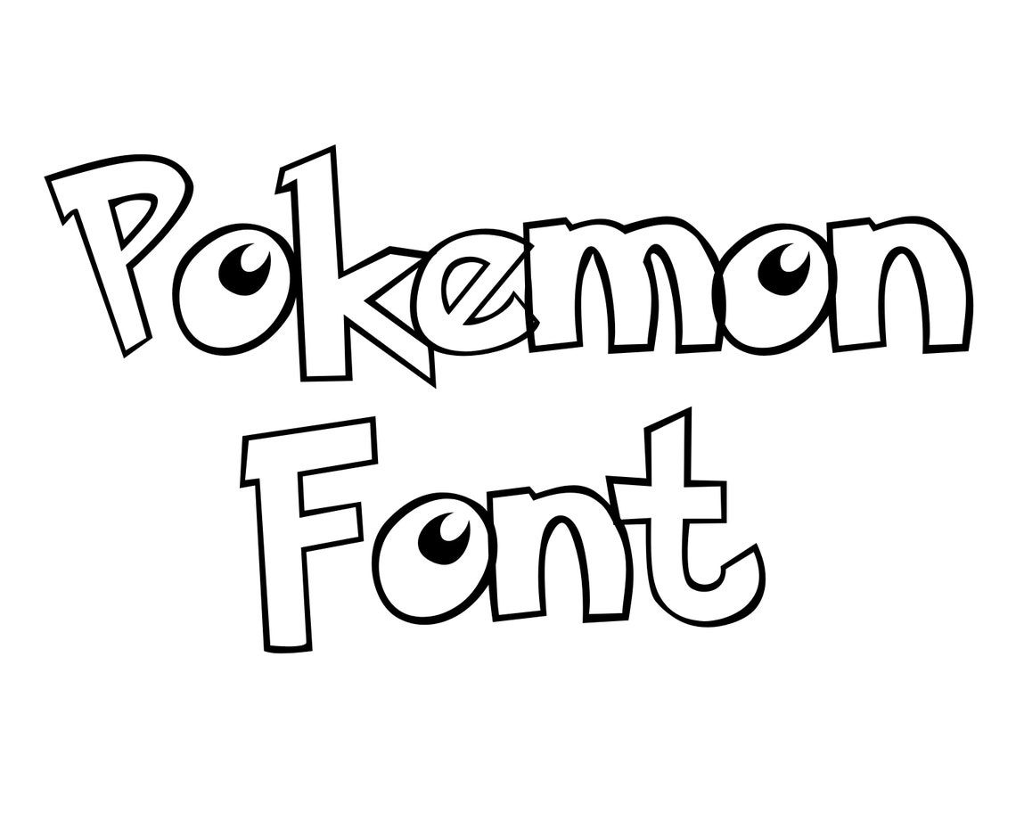 Pokémon SVG Font Pokemon SVG Pokemon Design File Ttf Etsy