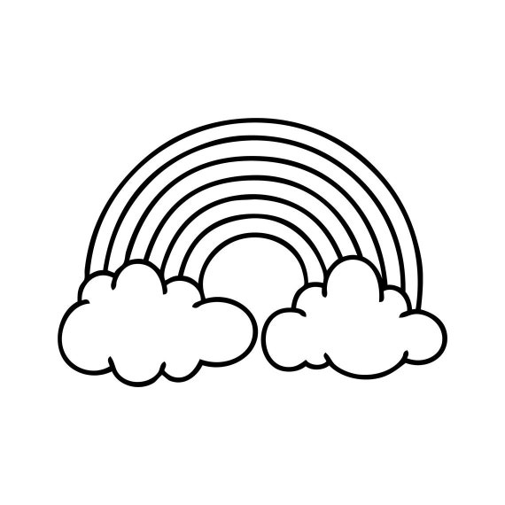 Instant Download / Rainbow Svg Png Black Rainbow Svg Png Etsy UK