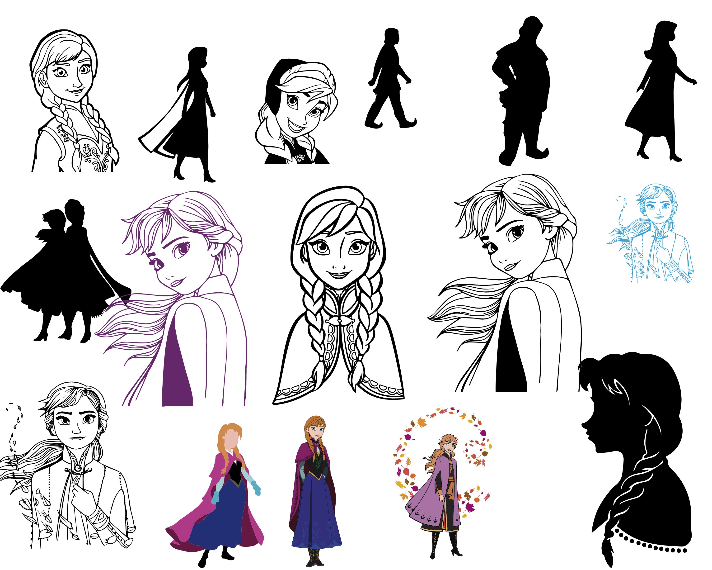 Download Frozen Bundle SVG Frozen svg Princess Elsa Princess Ana | Etsy