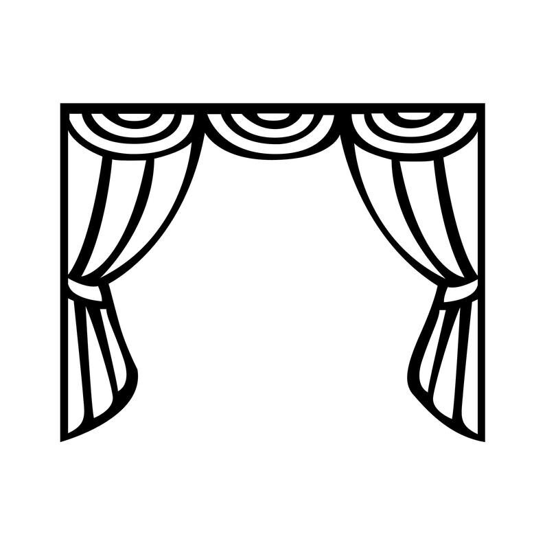 Instant Download / Curtains Svg Stage Drapes Velvet Play - Etsy
