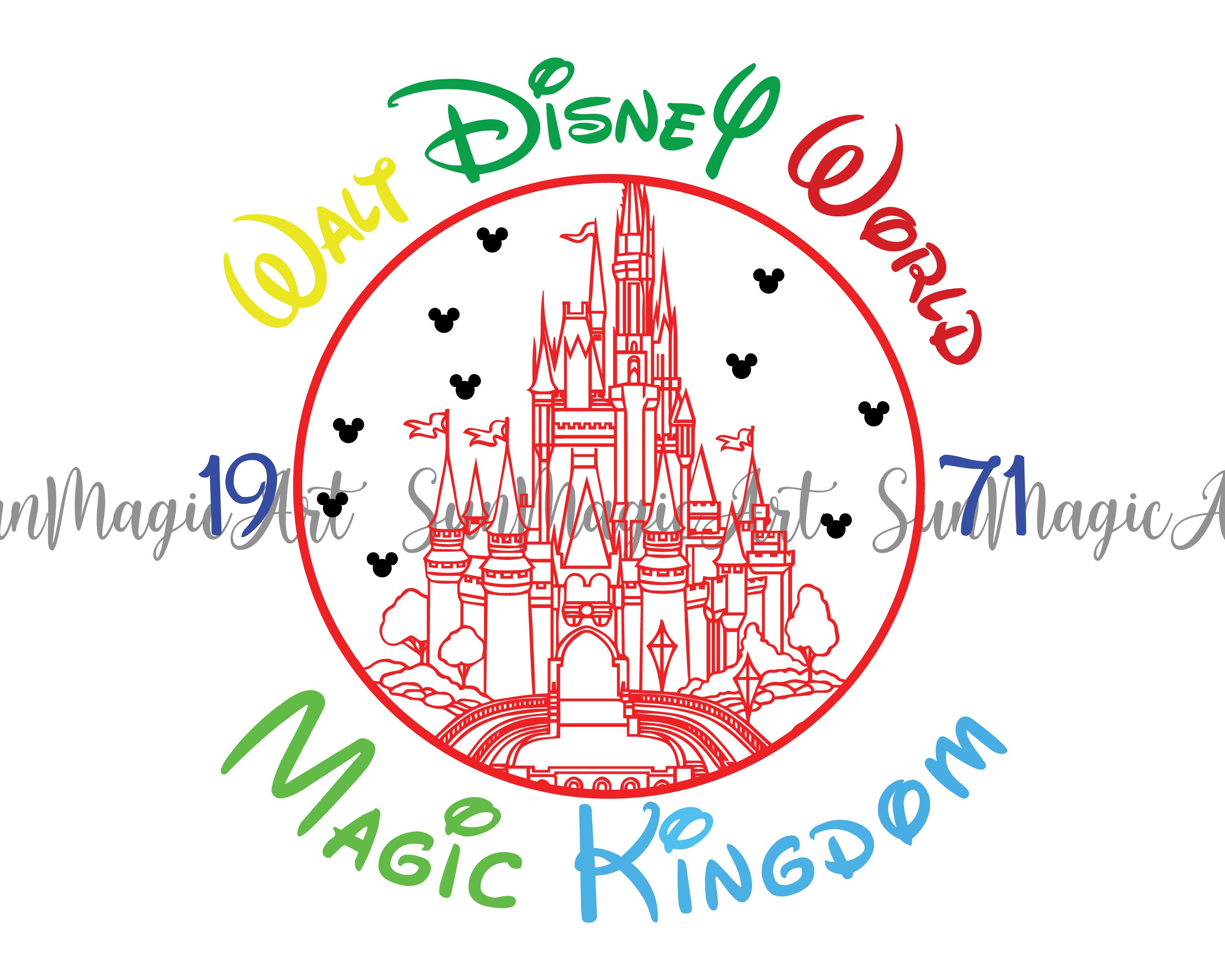 Disney Magic Kingdom Svg Png Disney Svg Png Magic Disney | Etsy