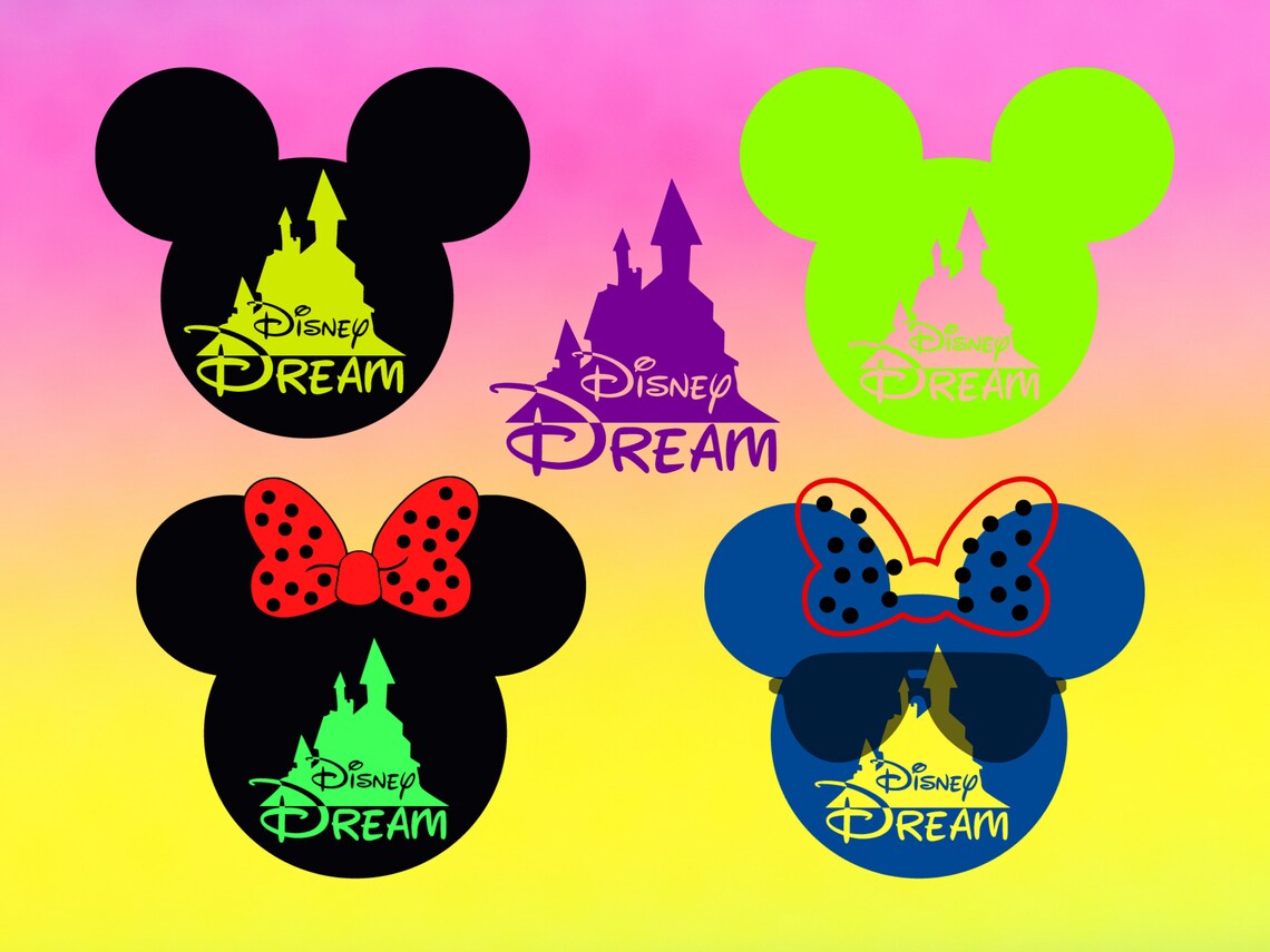 Disney Dream Color and Black SVG Png Disney 2021 Dysney - Etsy