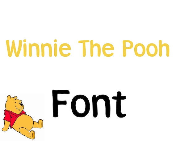 Winnie The Pooh Font alphabet svg Winnie the pooh letters | Etsy