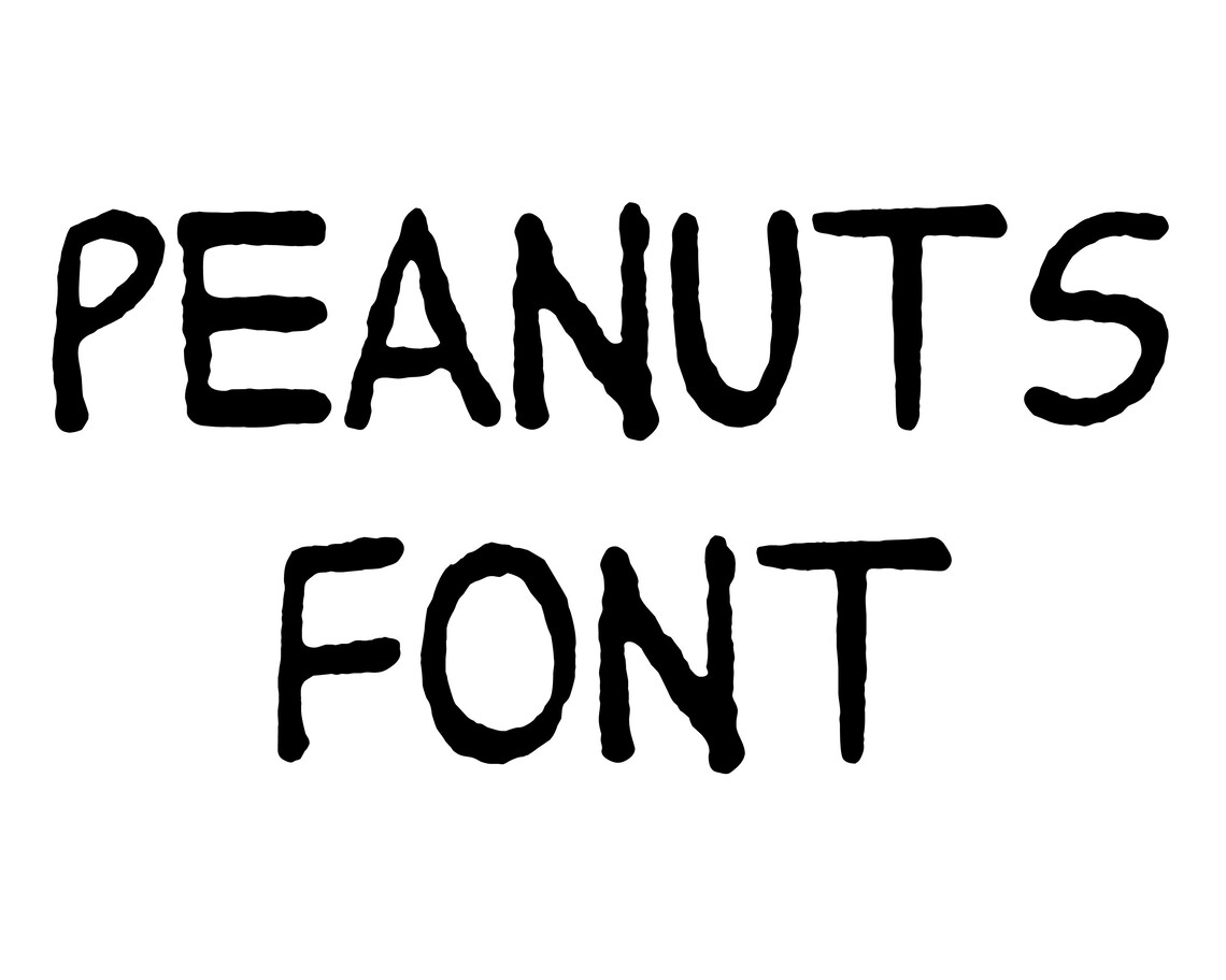 Peanuts Alphabet Font Peanuts SVG Peanuts Design Files Etsy
