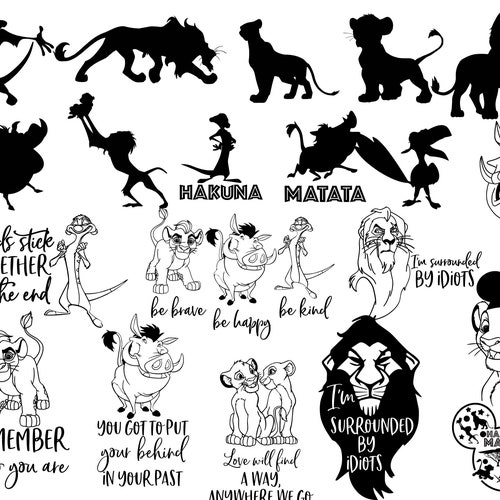 Lion King SVG and PNG Clipart Mickey Instant Digital Download - Etsy