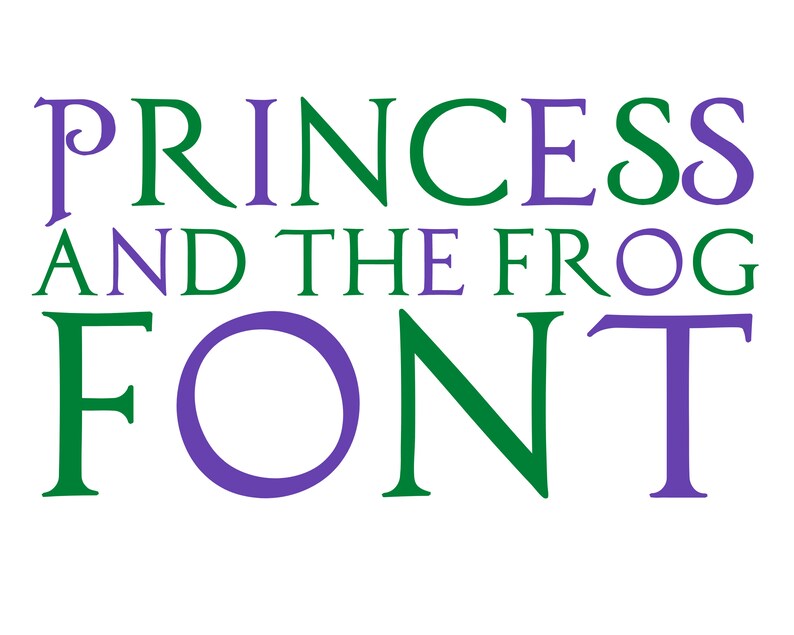 Instant Download / Princess and the Frog Movie Font TTF Etsy