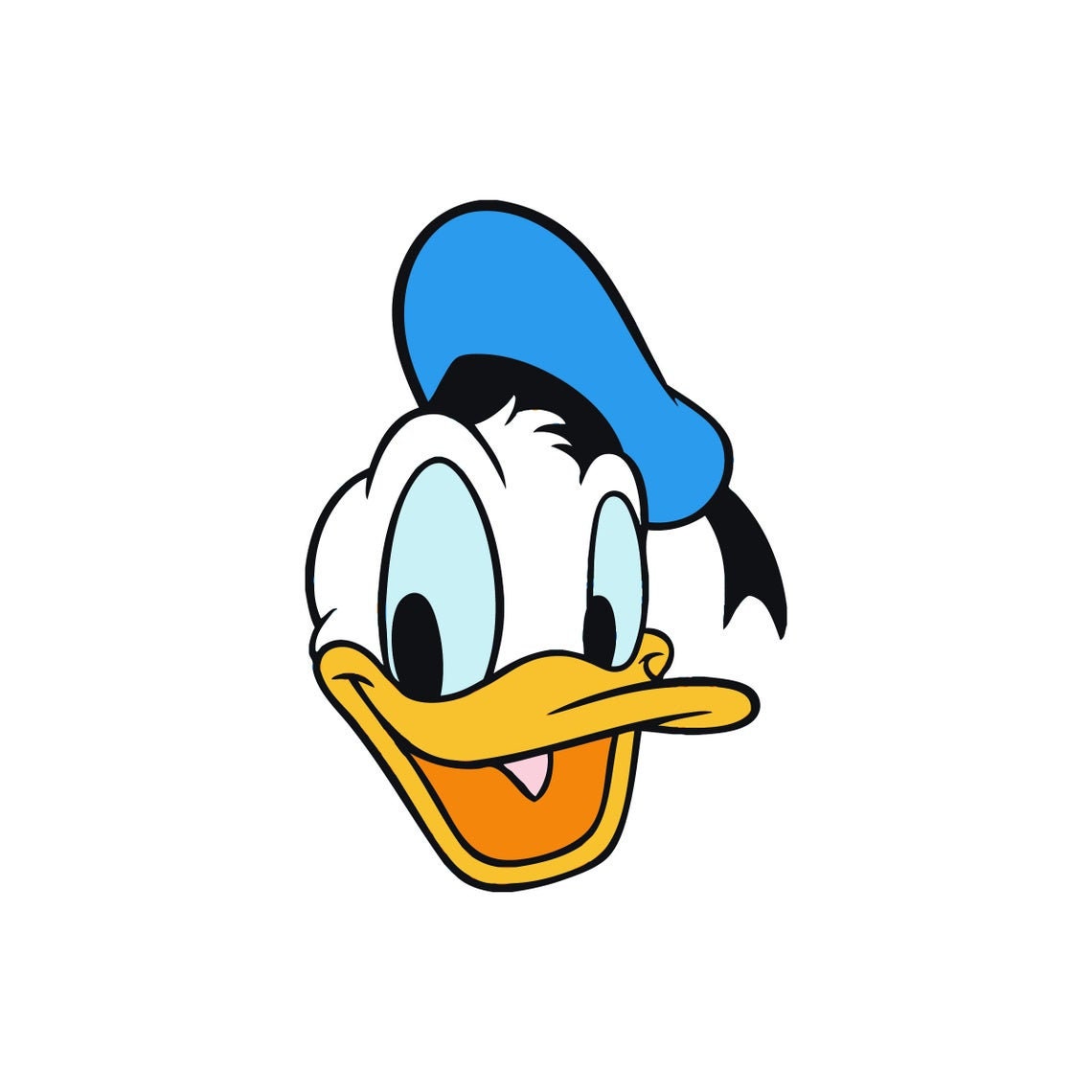 Donald Duck Disney Head Face Happy Smiling Disney Digital - Etsy