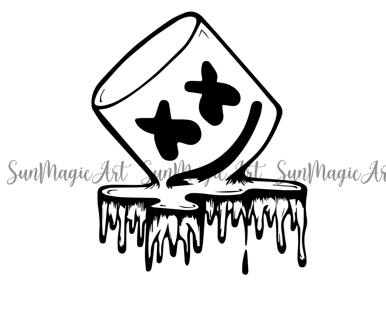 Marshmallow head dripping Smile Svg Smile Svg Mello Svg Etsy