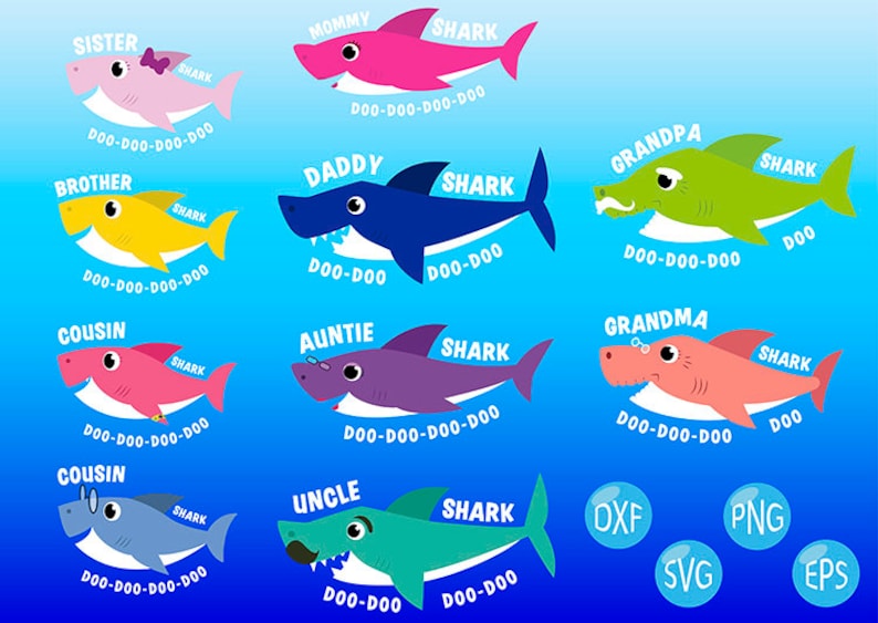 Free Free 87 Baby Shark Birthday Family Svg SVG PNG EPS DXF File